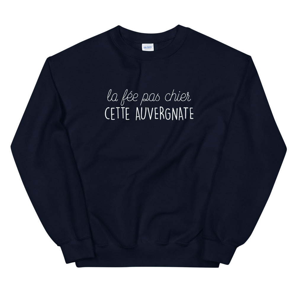 Sweatshirt Auvergne gris sport dos - Fée pas chier cette Auvergnate