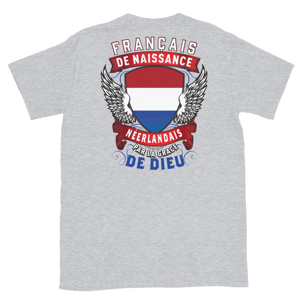 T-shirt Belgique gris sport - Texte humoristique sur le dos