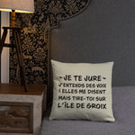 Tire toi sur l'île de Groix - Coussin décoratif et humoristique sur l'île de Groix en Bretagne - Ici & Là - T-shirts & Souvenirs de chez toi