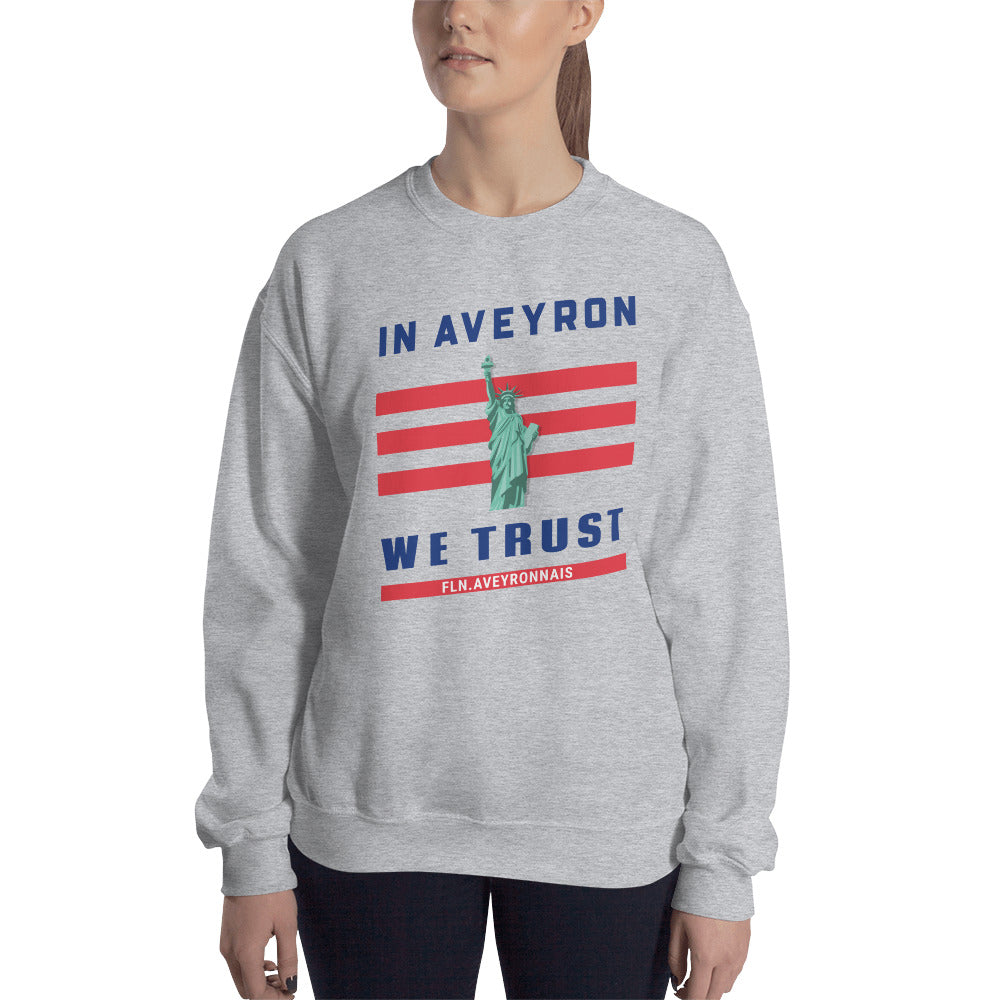 Sweatshirt Aveyron - In AVEYRON we trust face