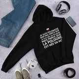 Polonaise, la Pologne est née en moi - Sweatshirt à capuche - Ici & Là - T-shirts & Souvenirs de chez toi