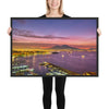 Poster Naples coucher de soleil sur le Vésuve - photographie mat