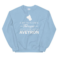 Thumbnail for Sweatshirt Aveyron bleu marine dos - Pas besoin de thérapie