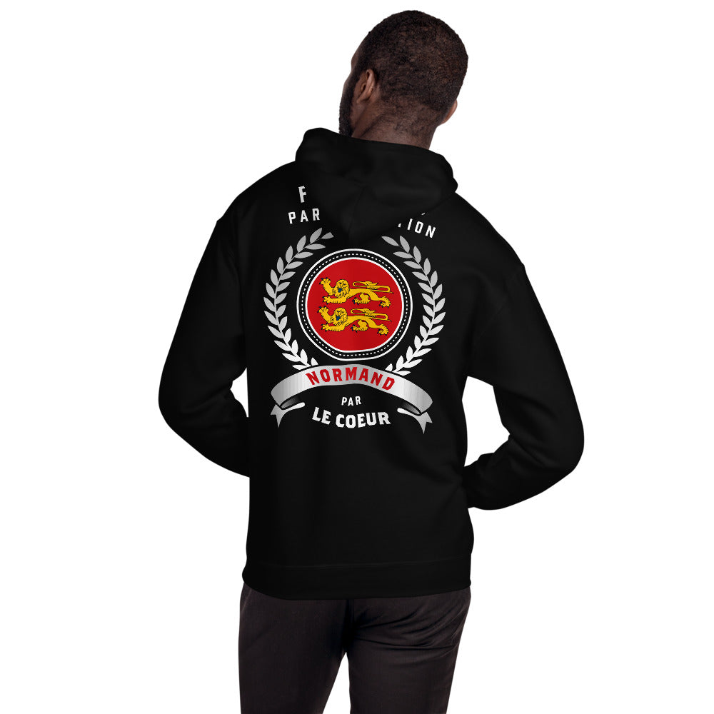 Sweatshirt Normand noir dos - Douceur et fierté locale
