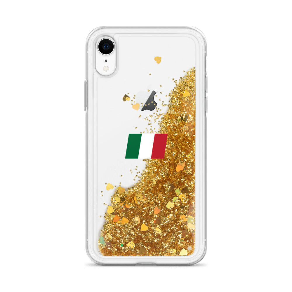 Italia - Italie -  Coque de Téléphone à Paillettes Liquides - Ici & Là - T-shirts & Souvenirs de chez toi