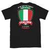 T-shirt Italie noir - Je ne suis pas parfait, je suis Italien face