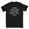 T-shirt Hongrois noir - Je fais ce que je veux mais ma femme est Hongroise face