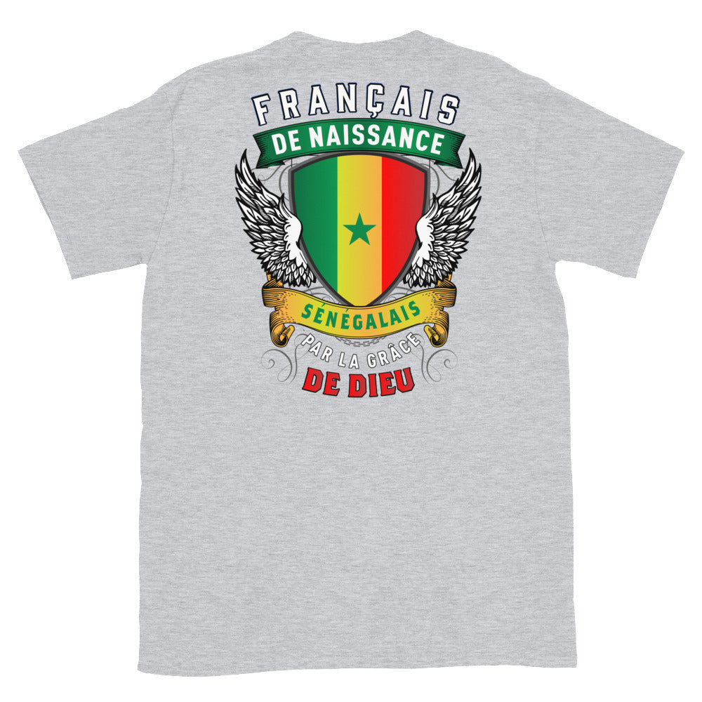 T-shirt Sénégalais gris sportif - Fierté et humour à porter