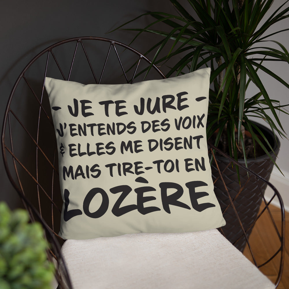 Tire toi en Lozère - Coussin décoratif et humoristique sur la Lozère - Ici & Là - T-shirts & Souvenirs de chez toi