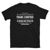 T-shirt Franche-Comté noir - Ne confondez pas un Franc-comtois