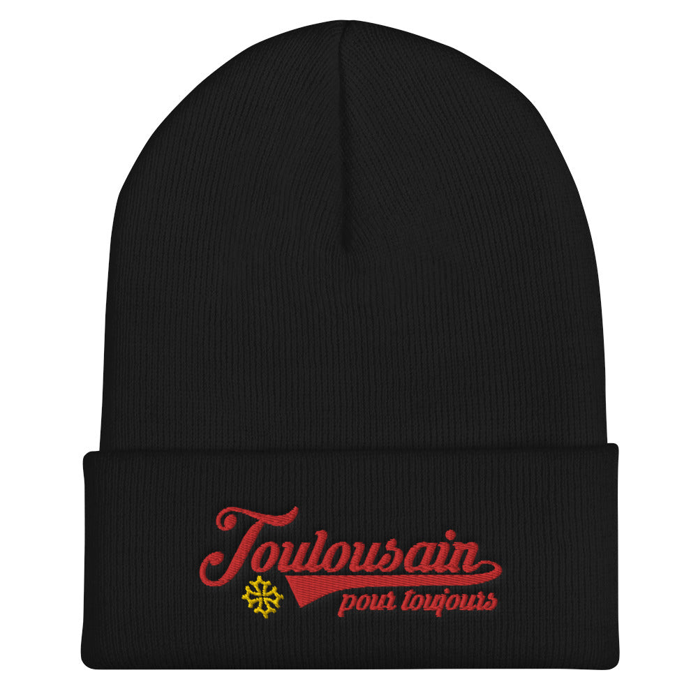 Toulousain pour toujours - Bonnet brodé rouge - Ici & Là - T-shirts & Souvenirs de chez toi