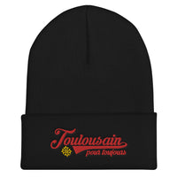 Thumbnail for Toulousain pour toujours - Bonnet brodé rouge - Ici & Là - T-shirts & Souvenirs de chez toi