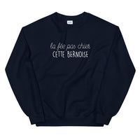 Thumbnail for Sweatshirt Suisse gris sportif dos - Fée pas chier cette Bernoise