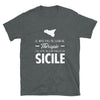 T-shirt Sicile noir - Pas besoin de thérapie, juste du soleil