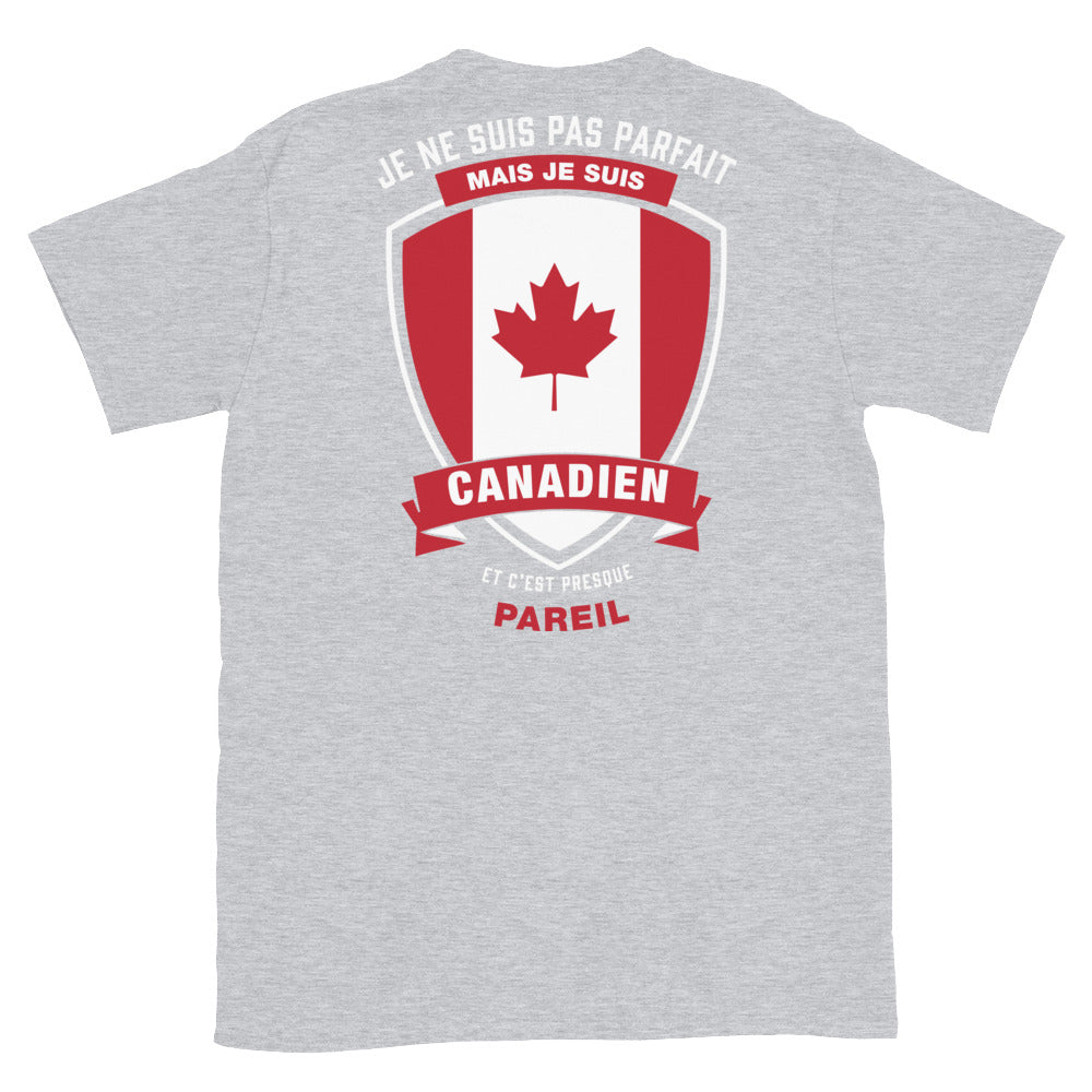 T-shirt Canadien bleu marine dos - Je ne suis pas parfait mais Canadien