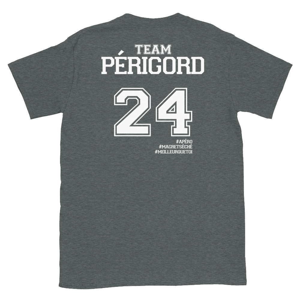 T-shirt Périgord gris sport - Fierté locale avec humour