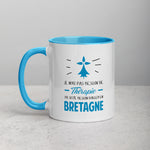 Thérapie Bretagne - Mug Couleur intérieure bleu - Ici & Là - T-shirts & Souvenirs de chez toi