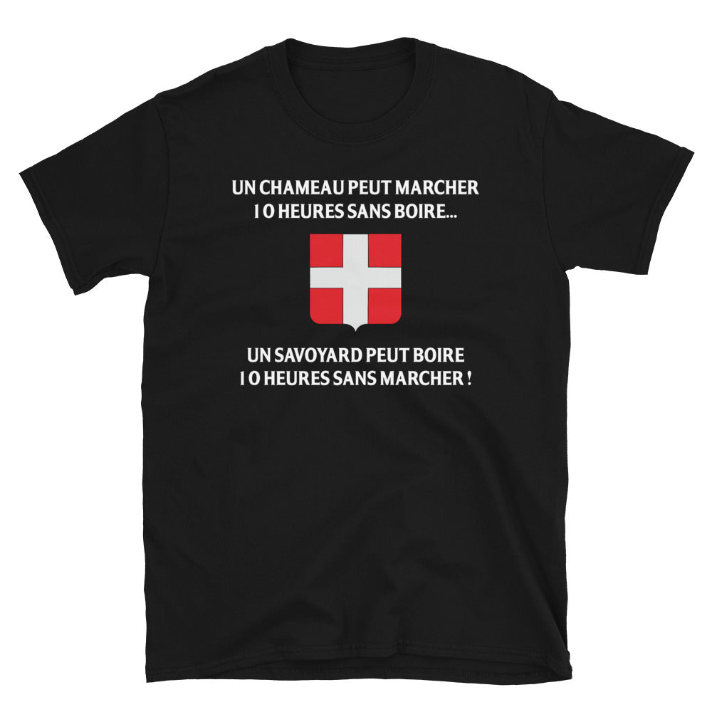 T-shirt Savoyard noir - 10 heures sans marcher
