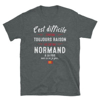 Thumbnail for T-shirt Normand noir - C'est difficile d'avoir toujours raison