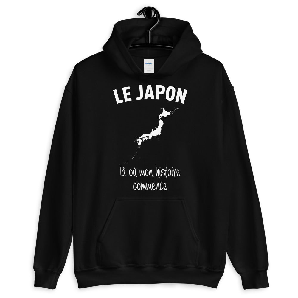 Japon là où mon histoire commence - Sweatshirt à capuche - Ici & Là - T-shirts & Souvenirs de chez toi