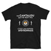 T-shirt Cantal noir - Le gars qui ne boit pas c'est un espion
