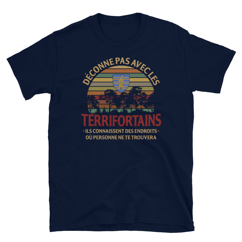 T-shirt Terrifortains gris foncé chiné - design humoristique et local