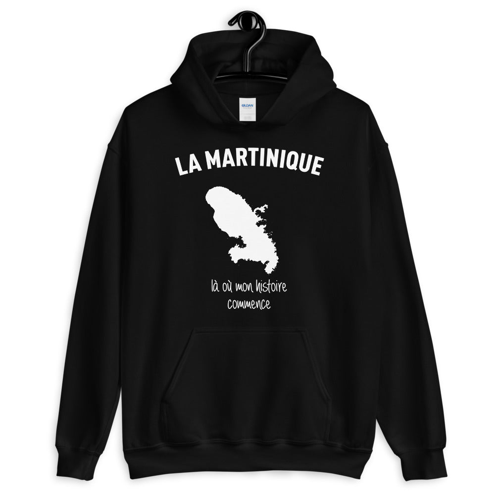 Sweatshirt Martinique noir - Mon histoire commence ici