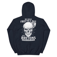 Thumbnail for Sweatshirt Bretagne gris foncé dos - Ne vous frottez pas aux Bretons