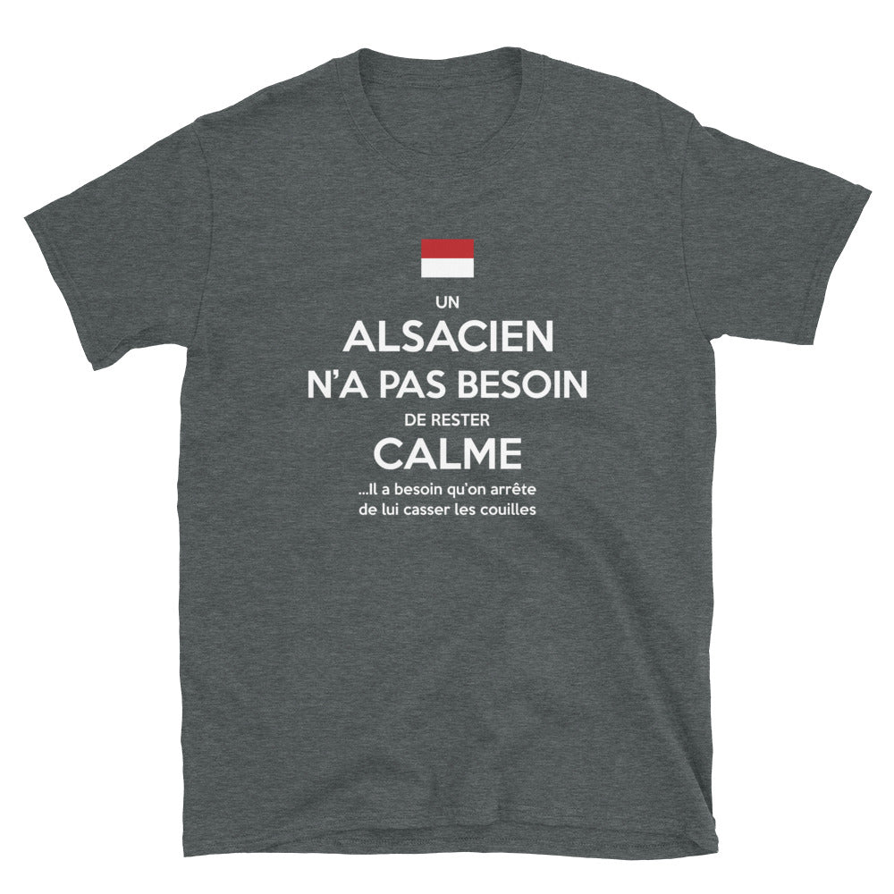 Alsacien rester calme - T-shirt Standard - Ici & Là - T-shirts & Souvenirs de chez toi