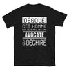 T-shirt Avocate noir - Désolé ce mec est pris