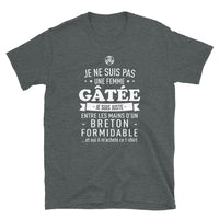 Thumbnail for T-shirt Bretagne gris foncé chiné dos - Je suis entre les mains d'un Breton