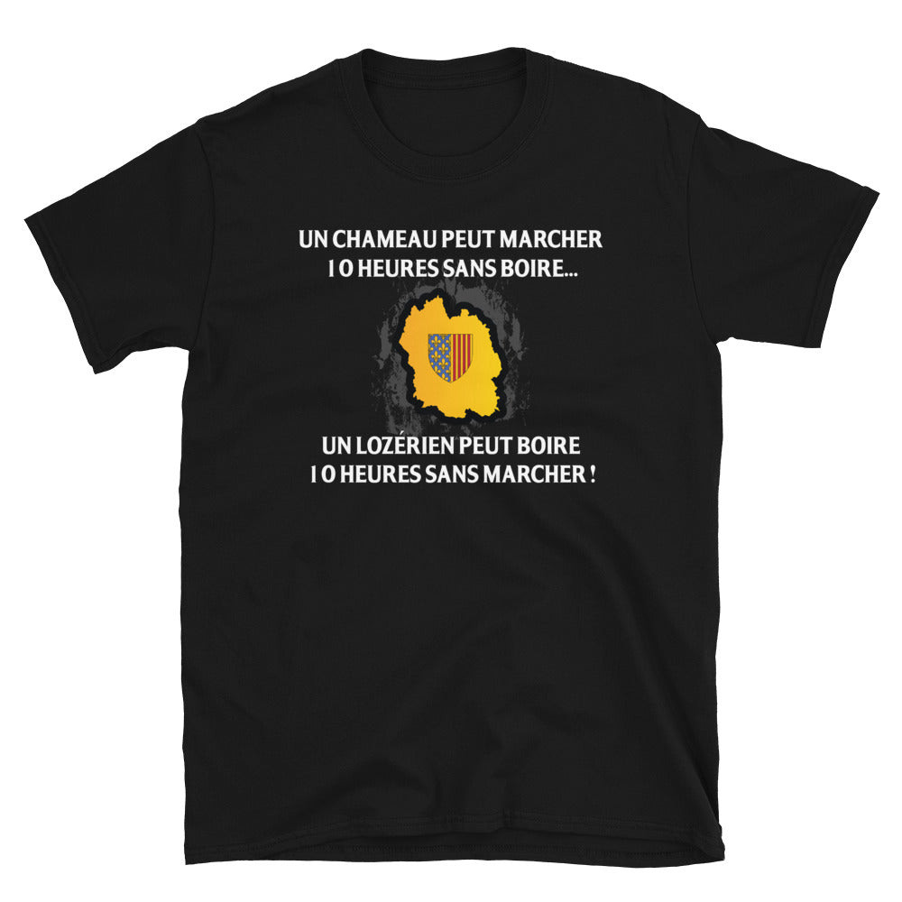 T-shirt Lozérien noir - 10 heures sans marcher