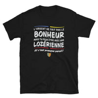 Thumbnail for T-shirt Lozérienne bleu marine dos - L'argent n'achète pas le bonheur