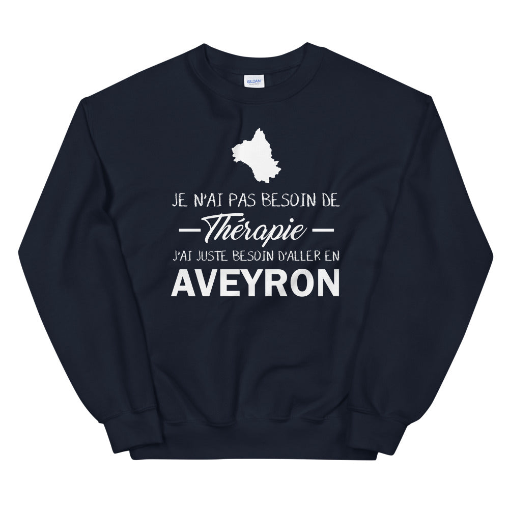 Sweatshirt Aveyron gris foncé - Pas besoin de thérapie