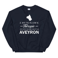 Thumbnail for Sweatshirt Aveyron gris foncé - Pas besoin de thérapie