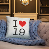 I love 19 Corrèze NY style - Coussin décoratif - Ici & Là - T-shirts & Souvenirs de chez toi