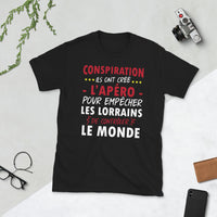 Thumbnail for Conspiration l'apéro a été créé pour empêcher les Lorrains de contrôler le monde - T-shirt Standard - Ici & Là - T-shirts & Souvenirs de chez toi