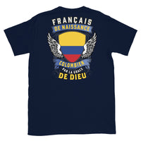 Thumbnail for T-shirt Colombien noir dos - Fierté et humour en coton