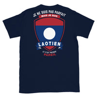Thumbnail for T-shirt Laos noir dos - Je ne suis pas parfait mais...
