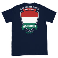 Thumbnail for T-shirt Hongrois noir dos - Je ne suis pas parfait mais