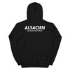 Sweat à capuche Alsacien noir - Confort et humour local