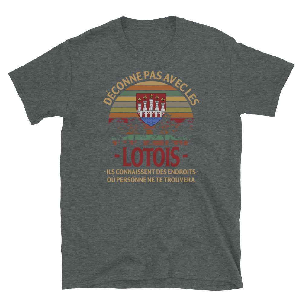 T-shirt Lotois noir dos - Déconne pas avec humour