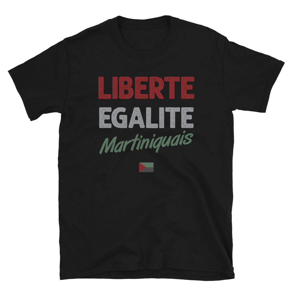 T-shirt Martinique noir - Liberté, Égalité, fierté locale