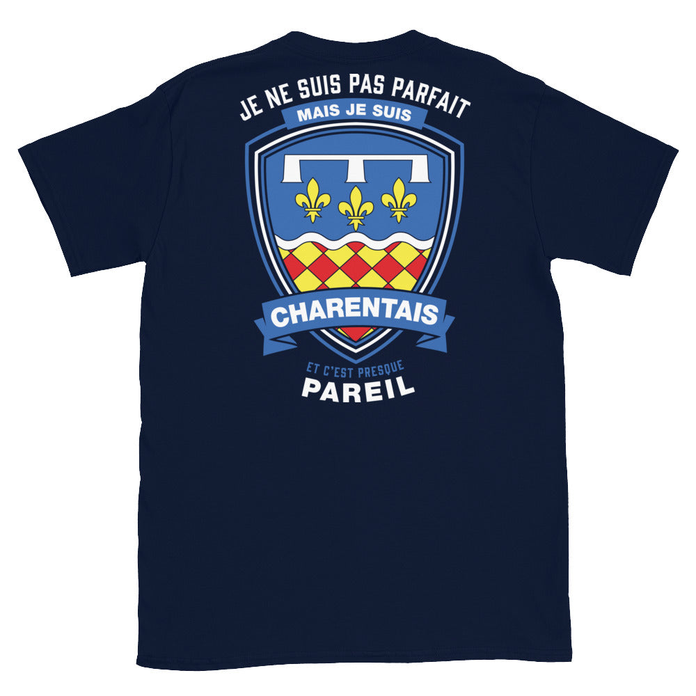 T-shirt Charentais bleu marine - Je ne suis pas parfait mais