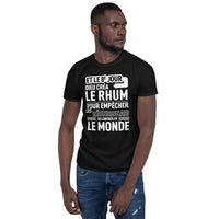 Thumbnail for 8e jour Dieu créa le Rhum pour empêcher les Réunionnais - T-shirt Standard - Ici & Là - T-shirts & Souvenirs de chez toi