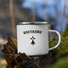 Mug Bretagne blanc - tasse émaille pour campeurs