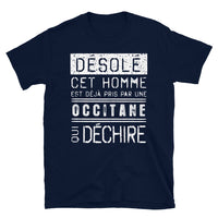 Thumbnail for T-shirt Occitanie bleu marine - Désolé, ce mec est pris par une fille qui déchire