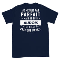 Thumbnail for T-shirt Aude noir dos - Je ne suis pas parfait mais.