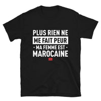 Thumbnail for T-shirt marocain noir - Plus rien ne me fait peur ma femme est