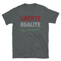 Thumbnail for T-shirt Martinique gris foncé dos - Liberté, Égalité, fierté locale